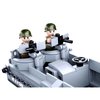 hhohio World War 2 Landing Craft Building Toys WW2 Military Vehicle Brick Set, WWII Army Warship Boat Model Block with 4 Soldiers Figures (325 Pieces)