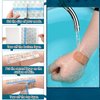 Threlaco 8 Rolls Transparent Stretch Adhesive Bandage Clear Film Dressing Bandage Waterproof Skin Tape Protective Bandage Dressing Tape for Tattoo Aftercare Swimming Shower, 4 Sizes