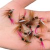 Fly Fishing Flies Kit, 50/114Pcs Handmade Fly Fishing Gear with Dry/Wet Flies, Streamers, Fly Assortment Trout Bass Fishing with Fly Box (50Pcs/Set-6 Mixed Styles)