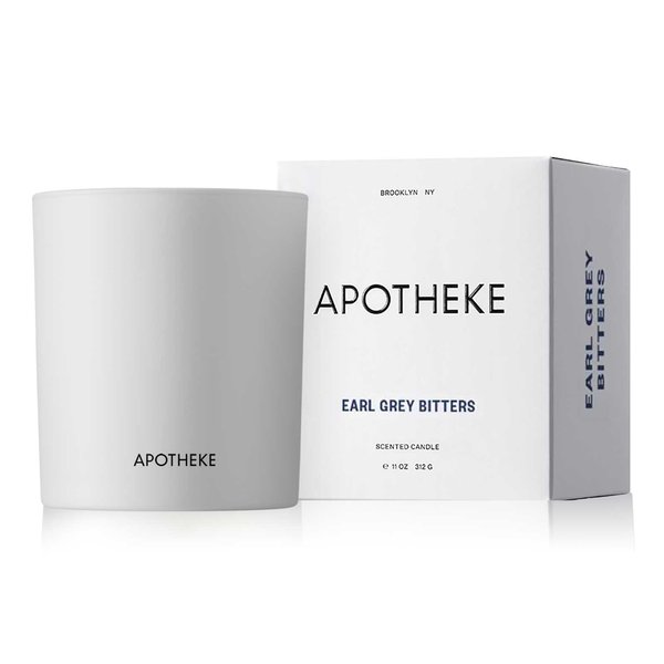 Apotheke Luxury Scented Candles for Home, Earl Grey Bitters - Aromatherapy Jar Candle with Soy Wax Blend