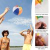 Redvigh Inflatable Beach Ball 4PCS, 16 Inch Rainbow Beach Balls Bulk for Swimming Pool Beach Game Hawaiian Tropical Theme Party Decorations Favors Supplies