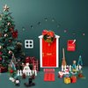 31Pcs Christmas Elf Fairy Door Kit - Miniature Accessories Garden Wooden Decorations Craft Set(Red)