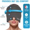 DMI Ultra Migraine Relief Cap | Natural Headache Relief | HSA & FSA Eligible | Migraine Mask and Headache Relief Hat | Gel Eye Mask | Ice Face Mask and Cold Cap for Migraines | Headache Ice Pack