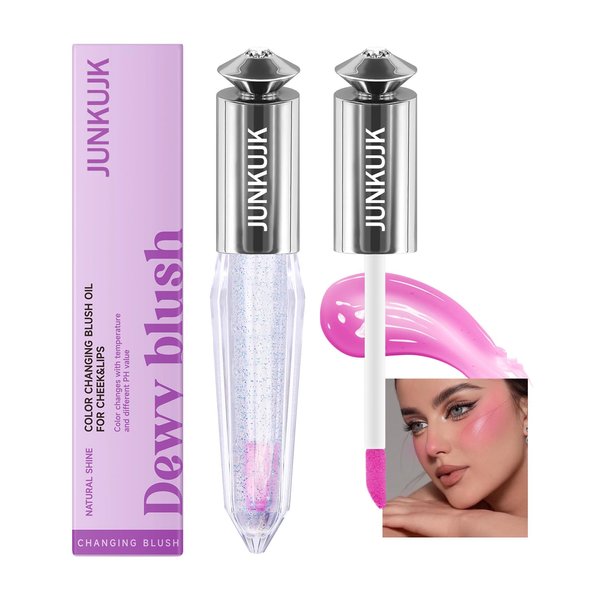 JunKuJK Liquid Blush,Soft Cream Face Blush,Moisturizing Long Wearing Matte Blendable Blush Stick Makeup Set for Cheeks & Lip & Eye(Set B)