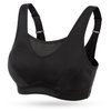 Wingslove Women's Full Coverage High Impact Wirefree Workout Non Padded Sports Bra Bounce Control (Black,36DD)