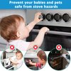 Stove Knob Covers for Child Safety - 5 Pack Babepai Upgraded Double-Key Design Universal Size Baby Safety Gas Oven Knob Covers Stove Guard Baby Proofing