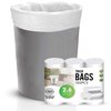 Charmount Small Trash Can Liners, Garbage Bags for Bathroom, Kitchen, Office, Bedroom, 2.6 Gallon, Unscented,105 Counts (White) …