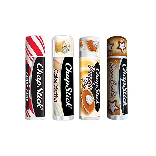 Chapstick Limited Edition Holiday 2016 Set ~ Sugar Cookie, Pumpkin Pie, Candy Cane & Cake Batter