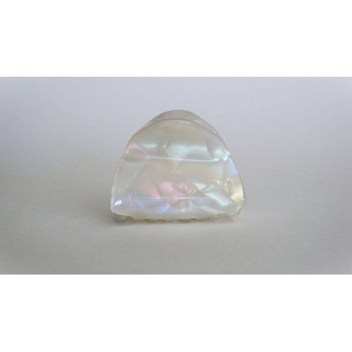 Generic Pearly white iridescent acrylic triangle hair claw clip