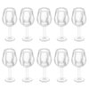 NUOBESTY 10Pcs 1: 12 Dollhouse Cocktail Glasses Wine Glasses Mini Beer Cups Miniature Drinking Water Cups Model for Dollhouse Food Kitchen Accessory Bar Decor (White)