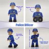 FUNERICA Toy Figures & Playsets - Toy Police Officers -Detailed Imaginative Little People Police Action Figures for Toddlers & Kids - Play Policeman Figurines - Mini People Community Helpers (3-Pack)