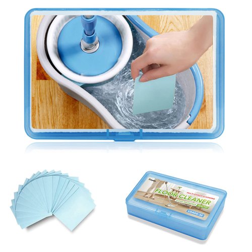 Enyur Floor Cleaner Sheets for Mopping Concentrated Multi-Surface Cleaner for Non Stubborn Stains, Multifunction Cleaning tablets Sheets, Portable box Floor Cleaner 32 Sheets