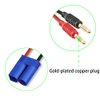 Laisomeke 2 Pack EC3 Male Plug Connector to 4mm Banana Male Connector Plug Bullet Adapter with 11.8 inch 12AWG Cable, RC Balance Charge Cable for RC Helicopter Vehicle Toys,Quadcopter Car