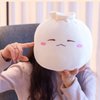 Yoholto Dumpling Plush Pillow with Cute Features, Stuffed Bun Plush, Funny Food Toy Gifts for Kids Adults(12.2 * 9.8in,Frown)