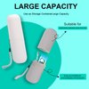 UCEC Toothbrush Travel Case, Portable Travel Toothbrush Holder Case for Camping, Traveling, Home, School, Business, Bathroom, 2 Pack (Grey, White)