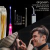 Airgoesin Tonsil Stone Remover, Stainless Steel Tonsil Stone Removal Tool, Long LED Tonsillolith Exorcism Kit, 50 Swabs and Curved Oral Irrigator Syringe to Get Rid of Bad Breath, 4 in 1 kit