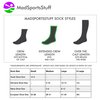 MadSportsStuff Baller Basketball Logo Crew Socks (Black/Orange, Small)
