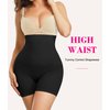 Nebility Women Waist Trainer Shapewear Tummy Control Body Shaper Shorts Hi-Waist Butt Lifter Thigh Slimmer (M/L, Black)…