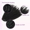 IDN BEAUTY Clip In Hair Extensions Real Human Hair, 14 Inch 120g 7pcs Natural Black 4c Afro Kinky Curly Human Hair Clip In Extensions Remy Hair Clip Ins Real Human Hair Black Women Thick Hair