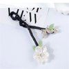 Ins Style Elegant Lazy Hair Curler, Crystal Hair Bun Maker, French Twist Hairstyle Bun Hair Accessories (Peach Blossom)