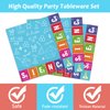Wiooffen 96 Pcs Science Party Plates Napkins Tableware Set Mad scientist Supplies Disposable Dinnerware Little Scientist Decoration Favors for Kids, 24 Guests