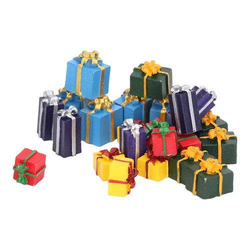 Doll House Boxes, Educational Fine Workmanship 25Pcs Mini Christmas Ornaments for 1:12 Dollhouse