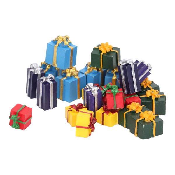 Doll House Boxes, Educational Fine Workmanship 25Pcs Mini Christmas Ornaments for 1:12 Dollhouse