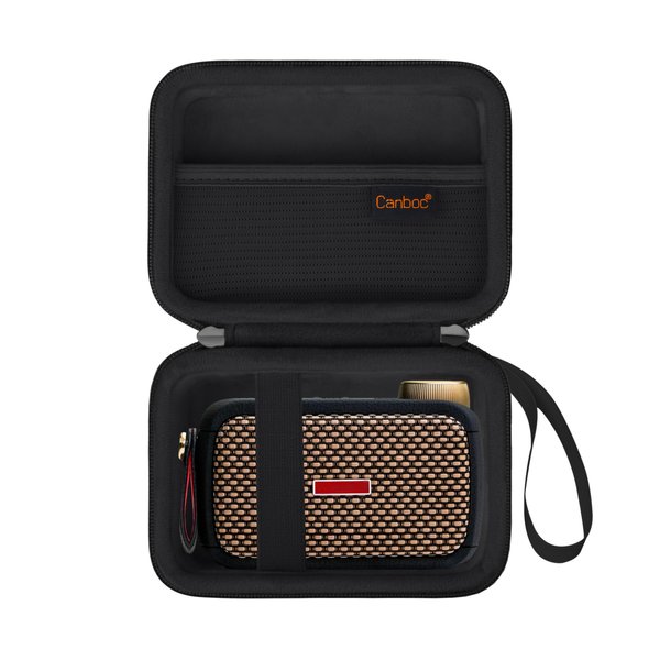 Canboc Hard Carrying Case for Positive Grid Spark GO 5W Ultra-Portable Smart Guitar Amp, Electric Guitar Speaker Box, Mesh Pocket fits Cable, Black