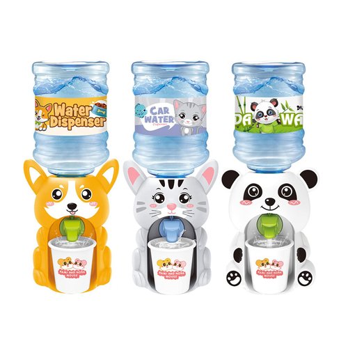 LUOZZY Mini Water Dispenser for Kids Lovely Cartoon Piggy Frog Water Machine Kids Drinking Water Fountains Toys for Kids (Whole)