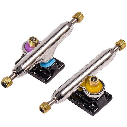 RACOFSB Fingerboard Trucks with Upgraded Urethane Bushings and Pivot Cup,34mm 32mm Width,Normal Kingpin (Black, 32mm)