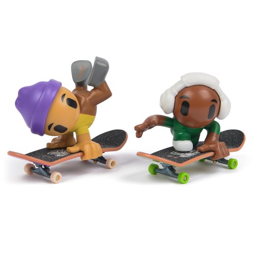Tech Deck Sk8 Crew, 2-Pack Exclusive Fingerboards with Assistive Figures, Collectible and Customisable Mini Skateboards, Kids’ Toys for Ages 5 and up (Styles May Vary)