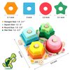 WOOD CITY Stacking Toys for Toddlers 1-3, Montessori Shape Sorter Baby Toys 12-18 Months, Wooden Block Educational Puzzle Toys for Boys Girls 1 2 3 4 Year Old Preschool Learning Gifts