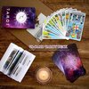 BLYSSAFY Classic Tarot Cards with Guide Book & Tarot Bag,78 Tarot Cards with Meaning on Them,Durable Tarot Fortune Telling Game for Beginners Set (Purple)