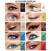 Silver Glitter Eyeliner Pencil Gel, Sharpenable Multi-Use Longwear Colorful Eye Liner, Waterproof Smudge Resistant, Cruelty Free Eye Brightener Pencil Makeup Pen with Sharpener, Delineador De Ojos-05