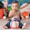 Baseball 1st Birthday Banner-1st Birthday Crown, Baseball Theme High Chair Banner, Cake Flag, All-Star Birthday, Our Little All-Star, Baseball 1st Birthday Decoration (Baseball Cake Topper)