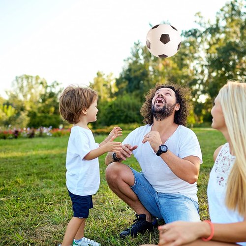 CICITOYWO Bounce Playground Balls for Toddler Kids, 3 Pack, Inflatable Bouncy Dodgeball, Basketball, Soccer Ball, Football with Hand Pump for Schools Backyard (Three Color-5'')