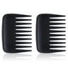 Hair Detangling Comb, 2 Pieces Mini Palm Combs Small Hair Styling Comb Anti Static Wide Tooth Comb Professional Streaker Comb Pocket Travel Combs for Men Women Thick Curly Wavy Wig Hair, Black