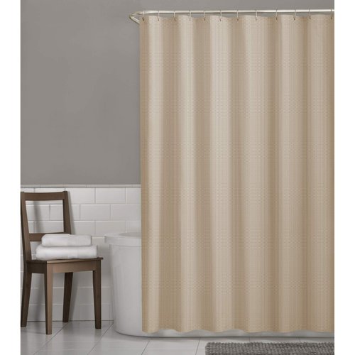 Maytex Norwich Textured Fabric Shower Curtain or Liner, 70x72, Beige