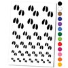 Deer Tracks Footprints Temporary Tattoo Water Resistant Fake Body Art Set Collection - Black (One Sheet)