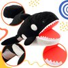 Cuteoy Plush Whale Hand Puppet Stuffed Animal Toy Open Movable Mouth Creative Role Play Storytelling Plushies Gifts for Kids Toddlers Birthday Christmas