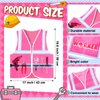 Xtinmee 2 Pcs Kids Construction Vest Children Construction Worker Costume High Visibility Safety Vest Dress up for Aged (Pink)