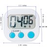 6 Pack Small Digital Kitchen Timer Magnetic Back and ON/Off Switch,Minute Second Count Up Countdown (Multicolored)