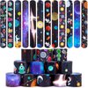 NovaHance 36 Pcs Space Slap Bracelets Party Favors, Wristbands with UFO Astronaut Space Stars Pattern Party Favors Supplies for kids&teens Gifts Teacher Classroom School Favors Prizes