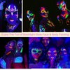 12 Colors Glow In The UV Black Light Face & Body Paint, Black Light Glow Body Paint Makeup Fluorescent Neon Face Painting Crayons Kit for Halloween Costume Holiday Masquerades Club Makeup