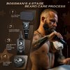 Bossman Relaxing Beard Balm - Beard Tamer, Relaxer, Thickener and Softener Cream - Beard Care Product - Made in USA (Naked Scent)