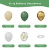Sage Green and Gold Balloons, Olive Green White Metallic Gold Confetti Latex Balloons Set for Birthday Baby Shower Wedding Jungle Safari Boy Party Supplies Arch Garland Decoration