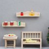 ibasenice 2pcs Dollhouse Wall Shelf Miniature Wooden Shelves 1: 12 Scale Tiny Wood Storage Rack Model for Doll House Kitchen Furniture Accessories