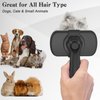 Swihauk Self Cleaning Slicker Brush for Dogs & Cats, Skin Friendly Grooming Cat Brush, Dog Brush for Shedding, Deshedding Brush, Hair Brush Puppy Brush for Haired Dogs, Pet Supplies Accessories, Black