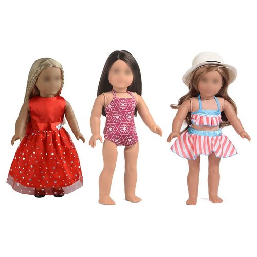 sweet dolly 18 Inches Doll Clothes 10 PCs Outfits for 18 Inche Doll, Fahion Doll Clothes & Hat