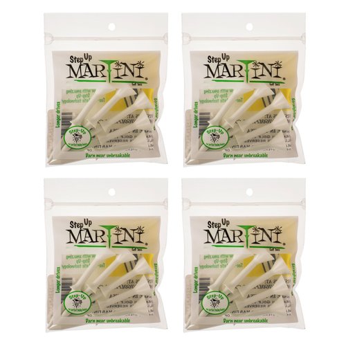 Martini 3 1/4" Step-Up Golf Tees - 4 Pack (20 Tees) (White)